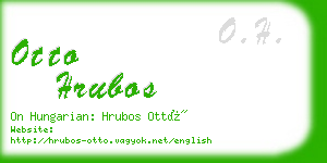 otto hrubos business card